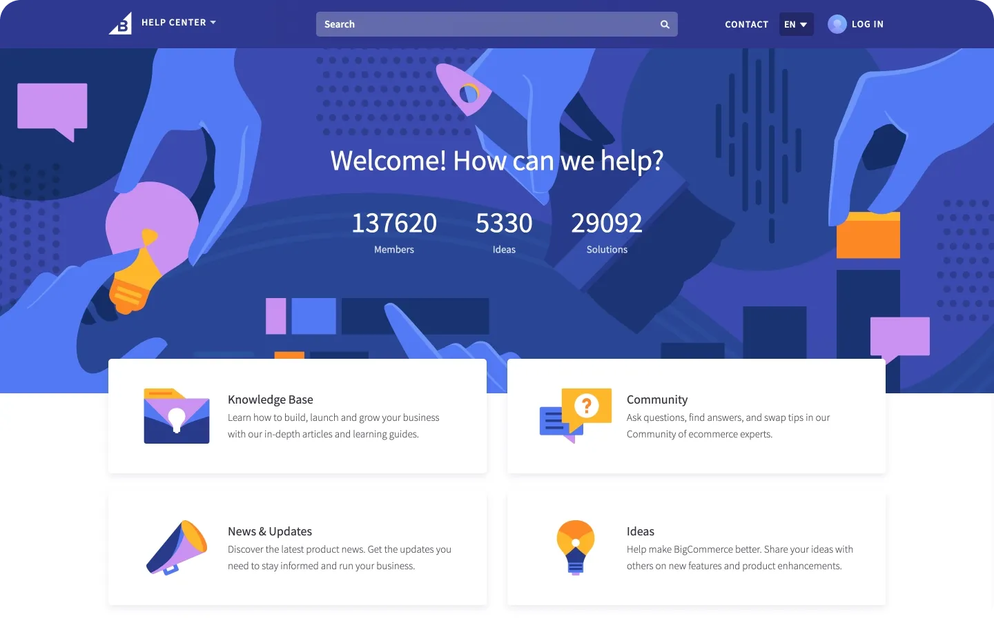 8. Bigcommerce Help and support