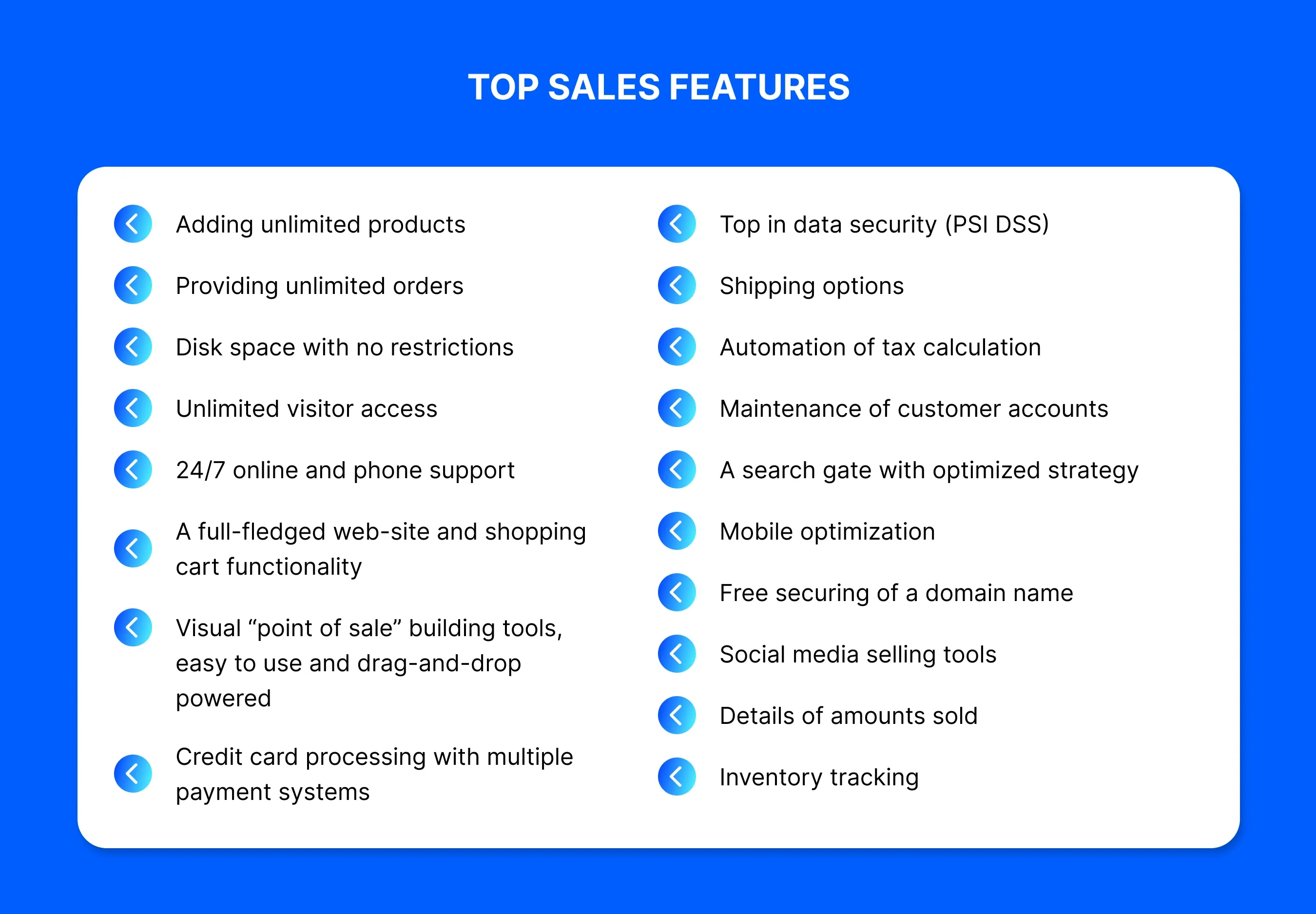 Top Sales Features