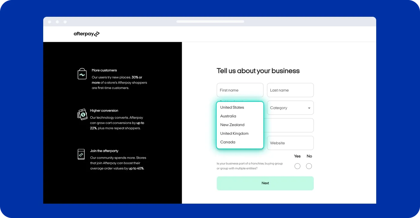 Afterpay for Shopify