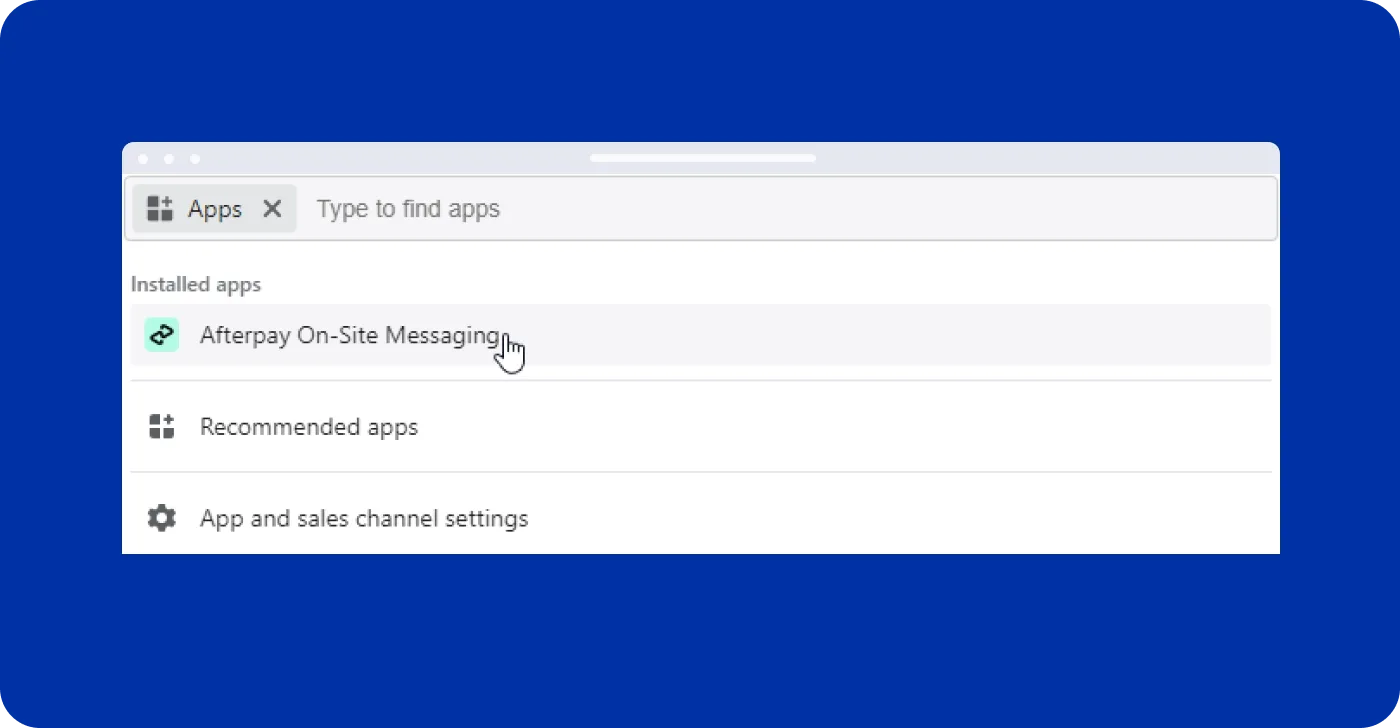 Afterpay for Shopify