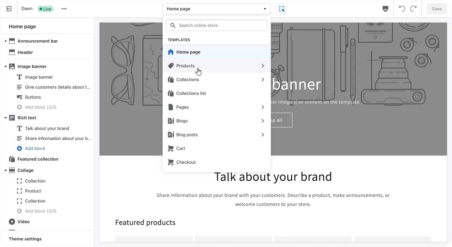 Built-in Shopify theme_2