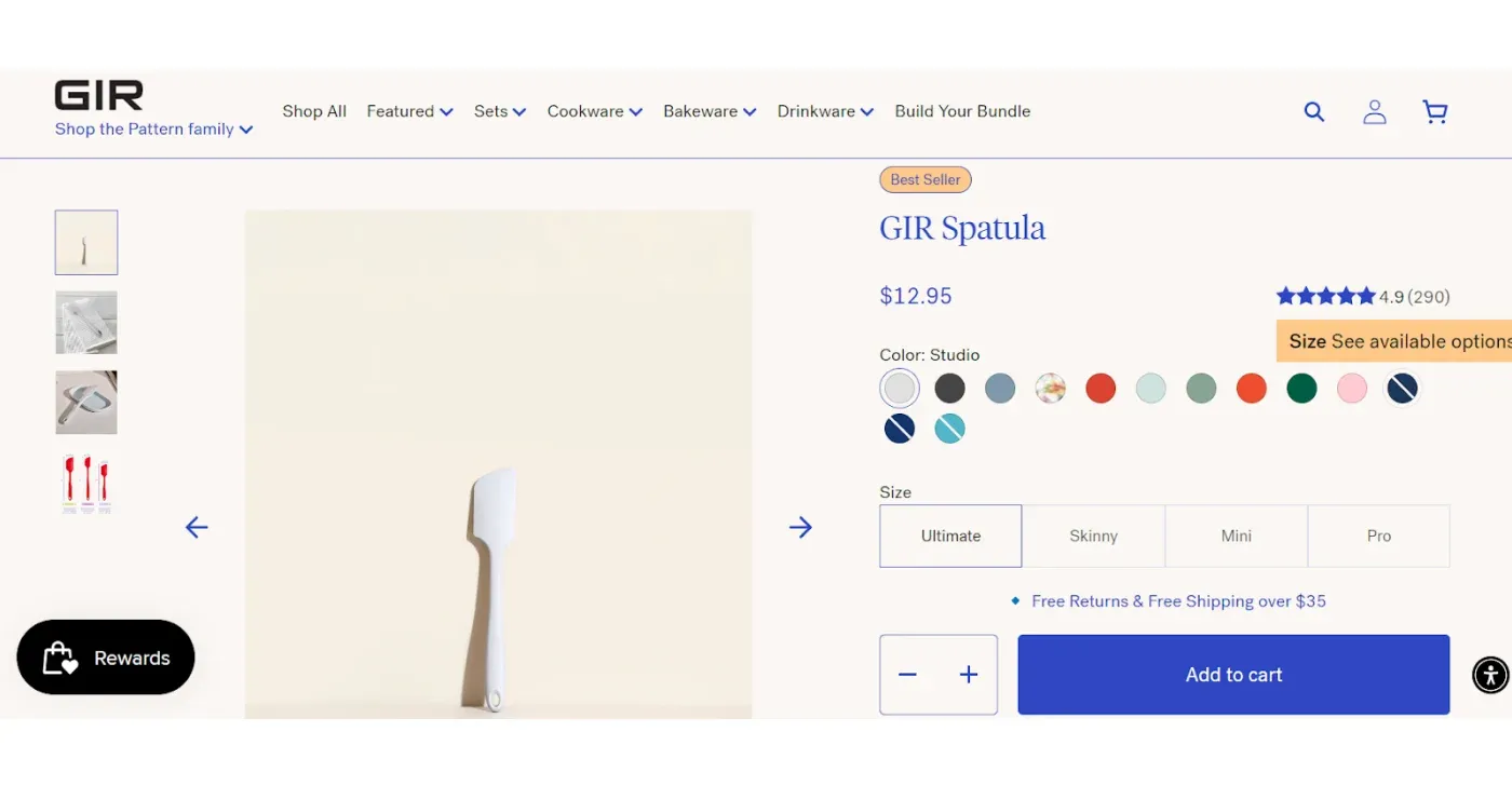GIR Shopify product page