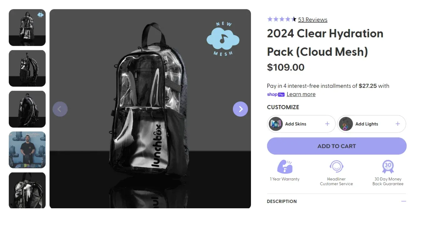 Lunchbox product page