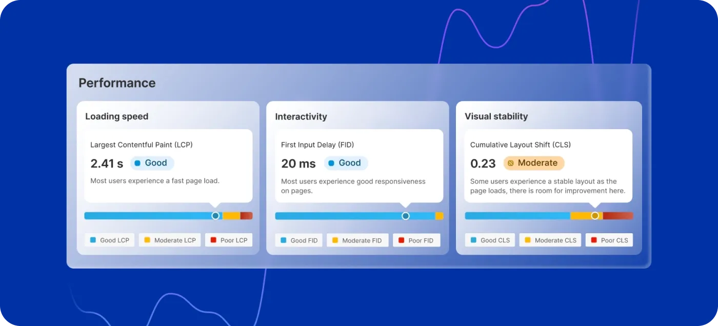 Improved user experience with the new web performance dashboard Improved user experience with the new web performance dashboard