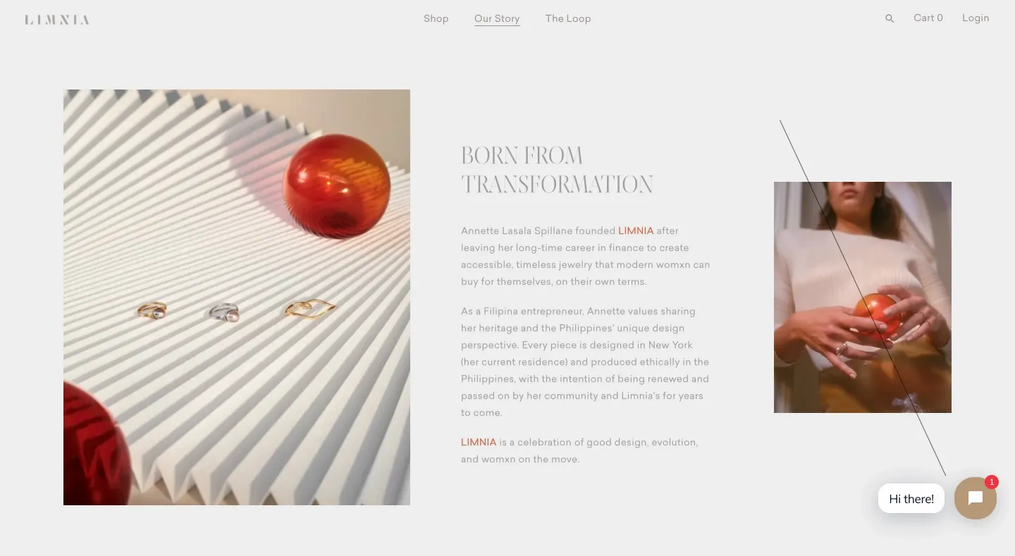 Example of unique branding: Limnia