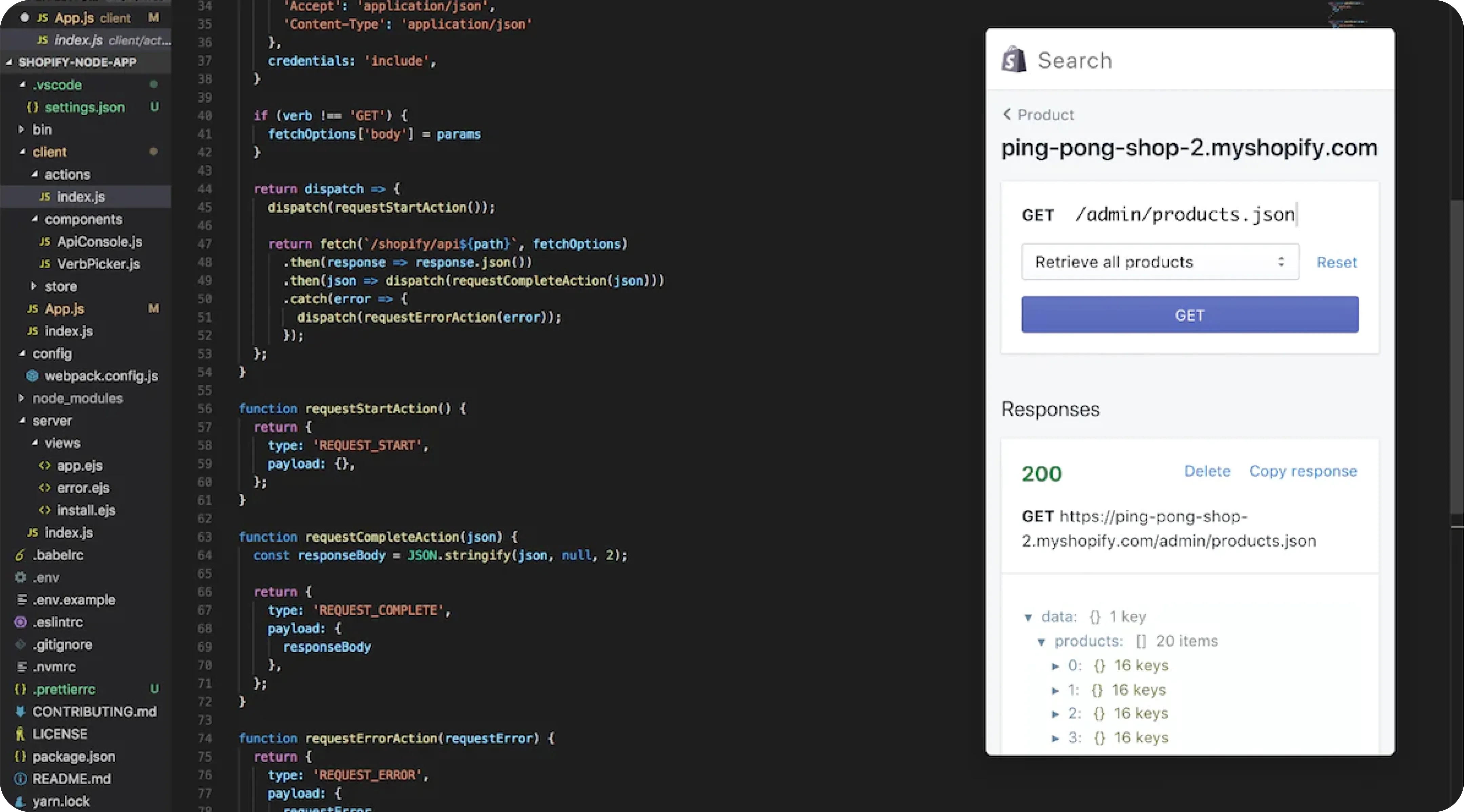 REST Admin API playground