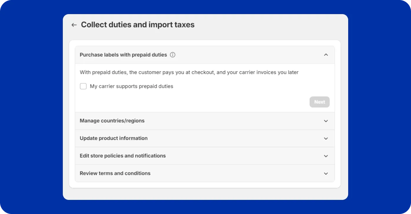 Shopify duties and import taxes Shopify duties and import taxes