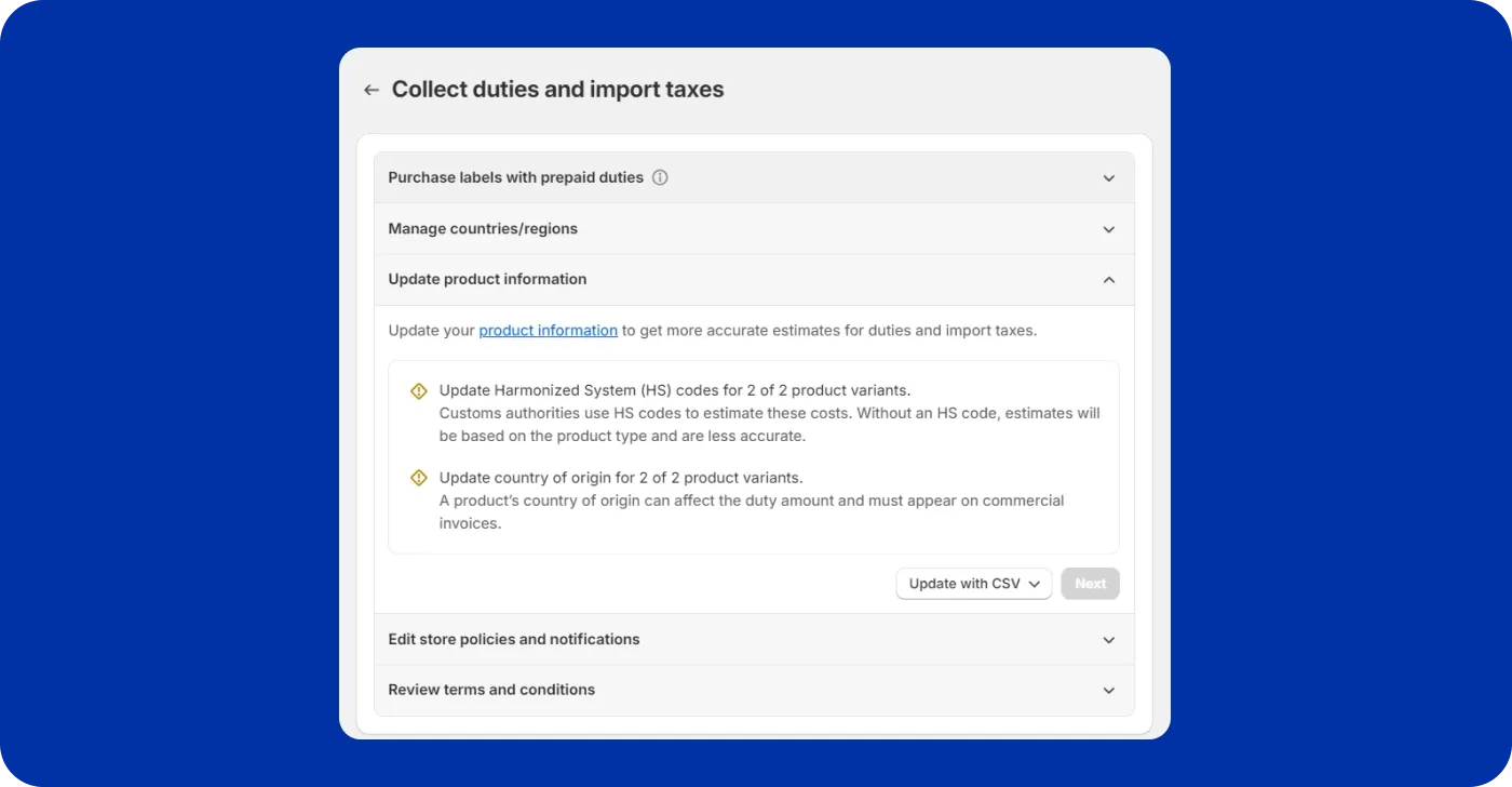 Shopify HS codes Shopify HS codes