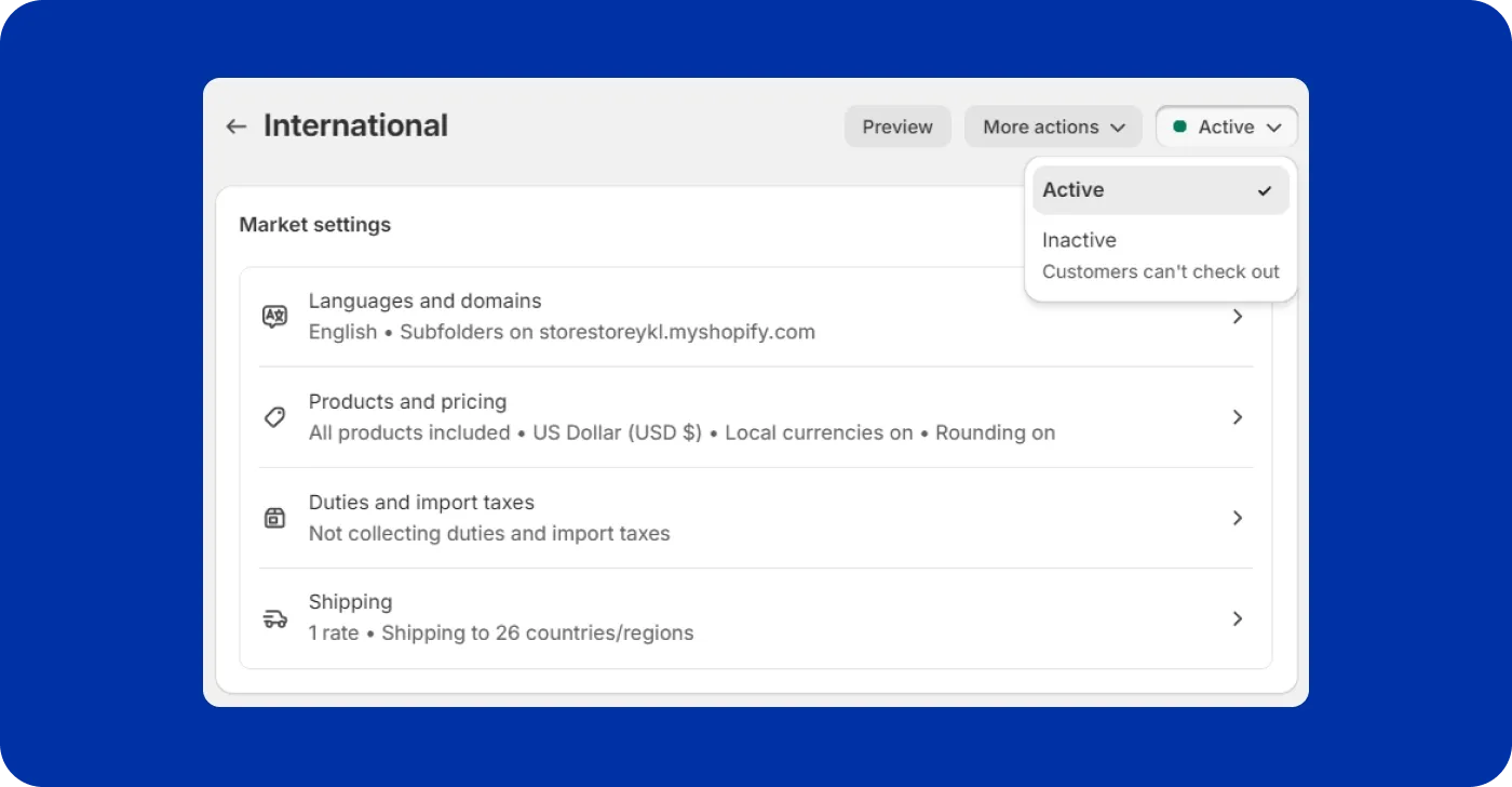 Shopify multiple countries Shopify multiple countries