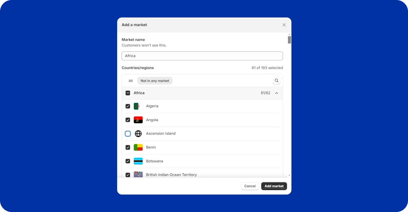 Shopify custom regions Shopify custom regions