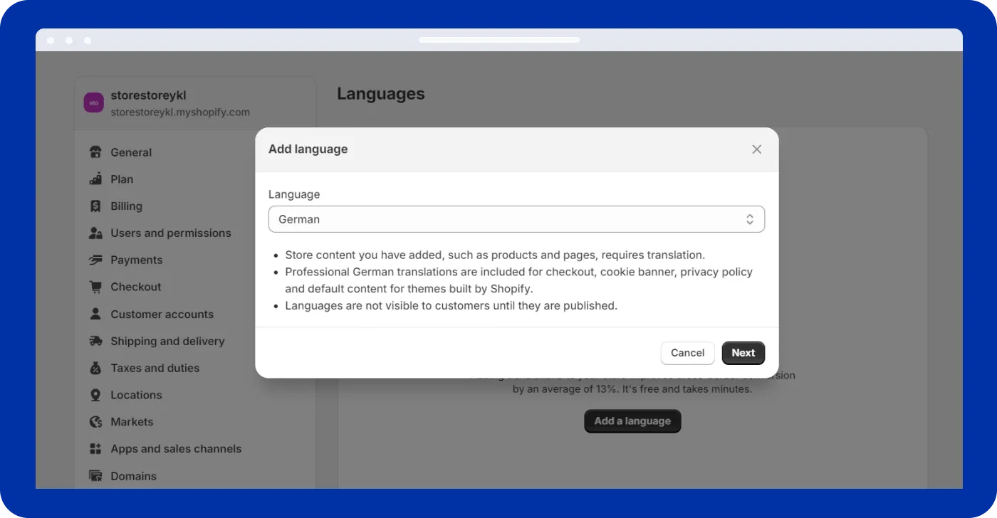 Shopify multi-language store Shopify multi-language store