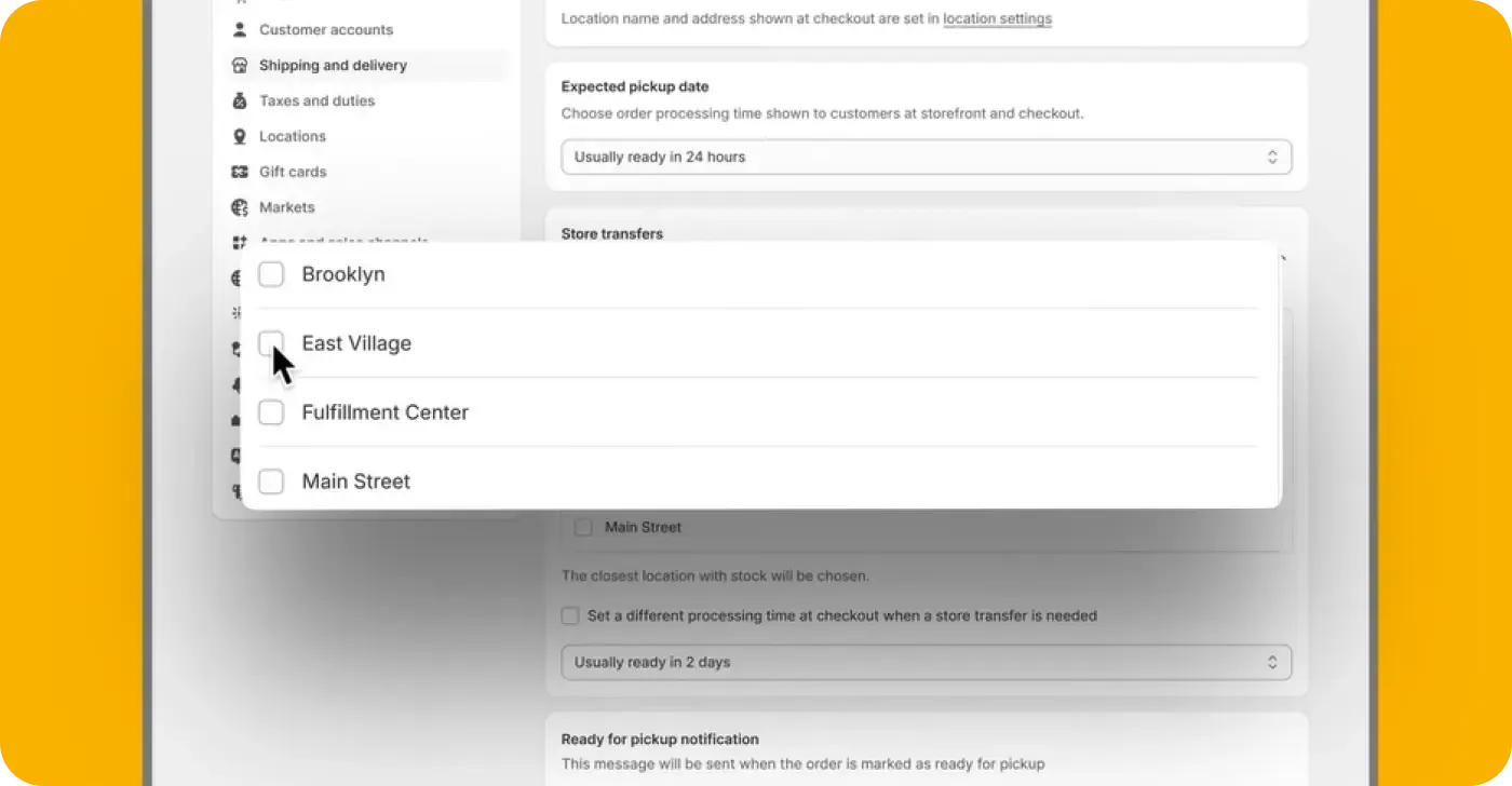 Ship to store Ship to store