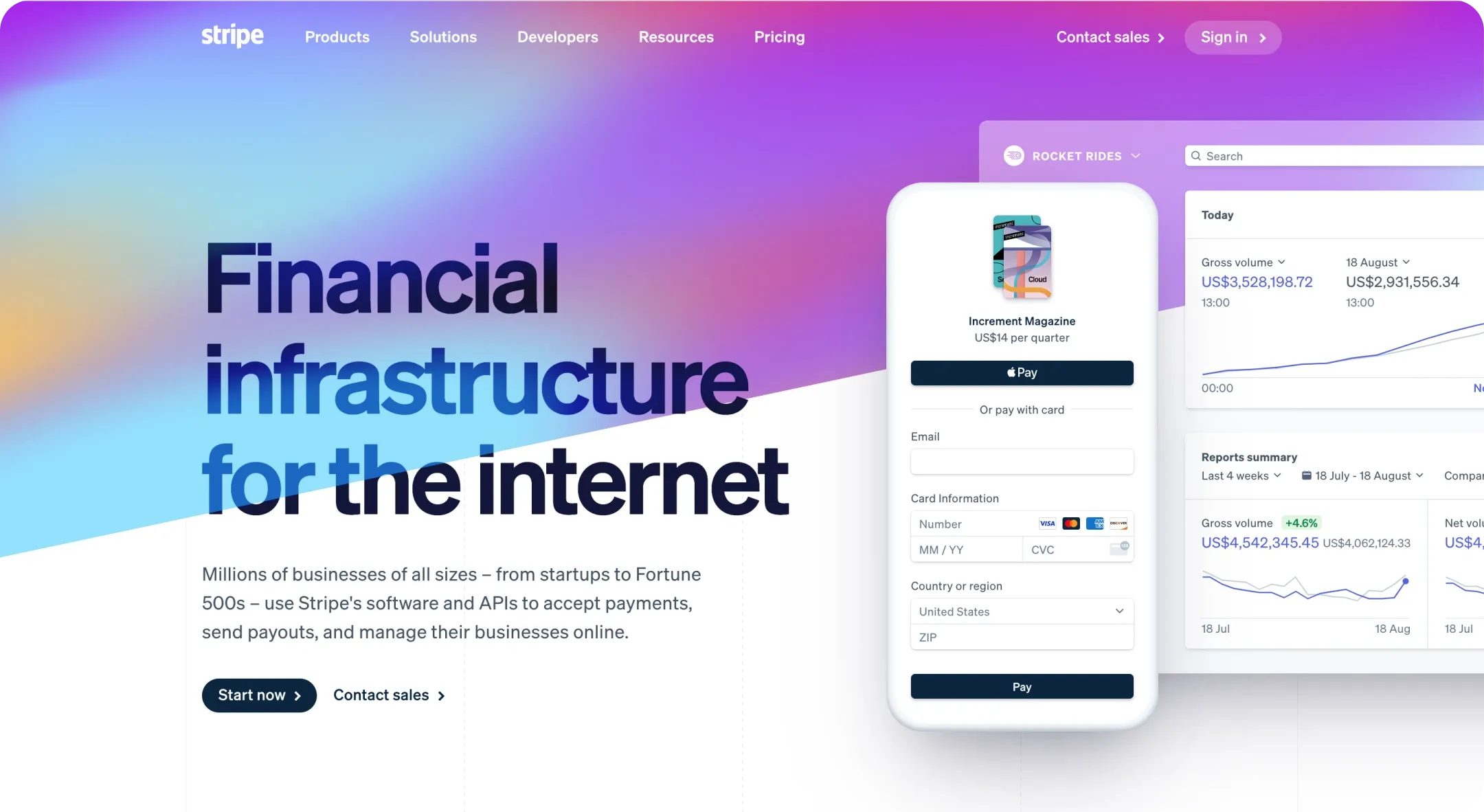 Micro animations on Stripe website Micro animations on Stripe website