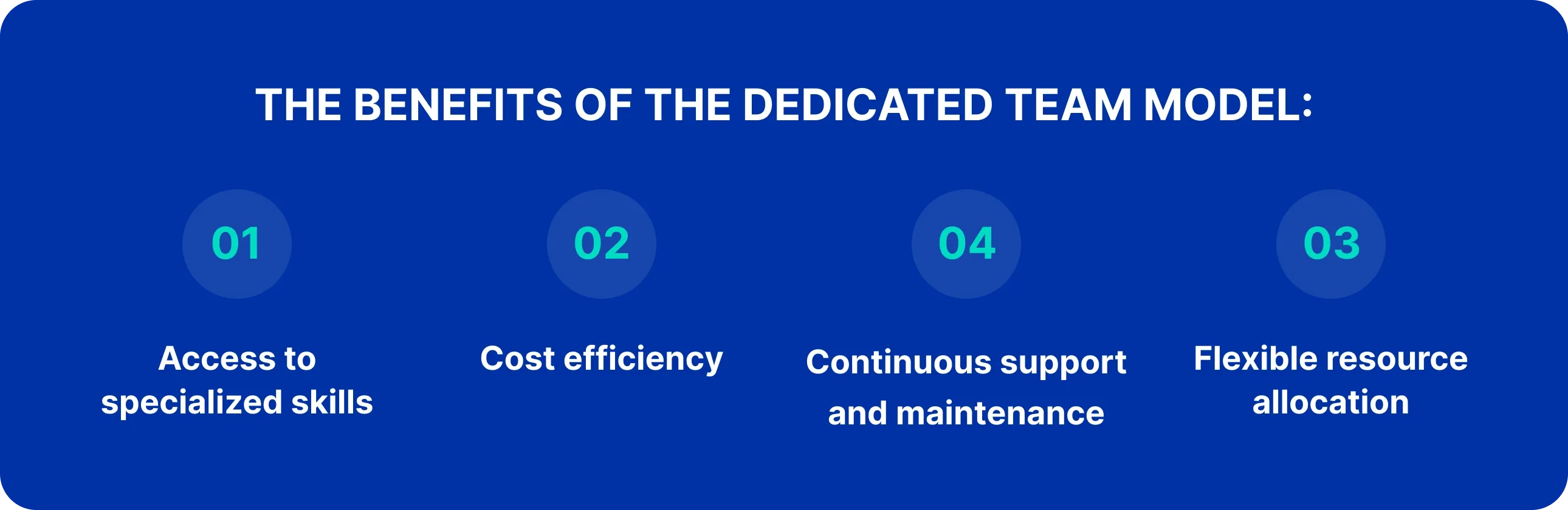 The benefits of the dedicated team model