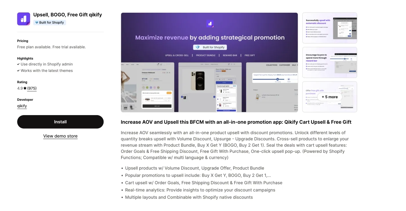 qikify - advanced upsell and discount management
